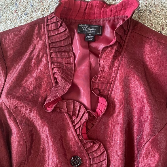 NWOT 🎉 Dress Barn Collections Ruffled Jacket - Picture 8 of 15